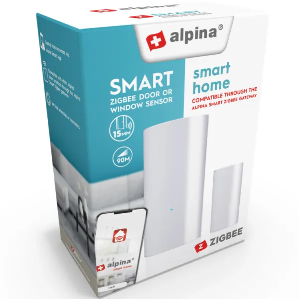 Alpina Zigbee Smart dørsensor og vindussensor