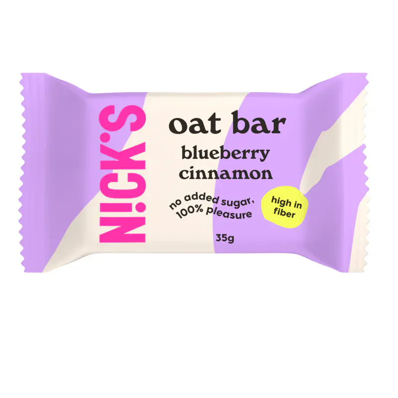 Nick's Oat Bar Blueberry Cinnamon 12x35g | Storpakk