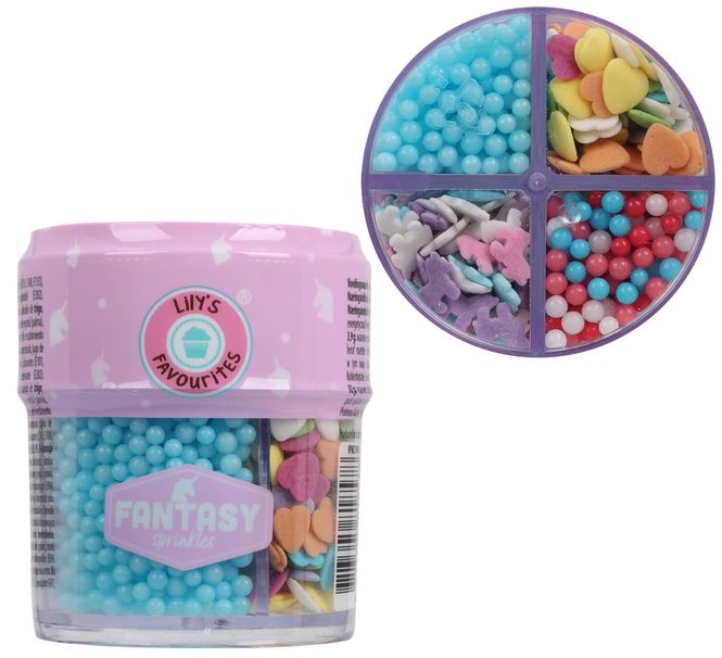 Hovedbilde Becky's Enhjørning Strøssel 90g | Fargerik bakepynt