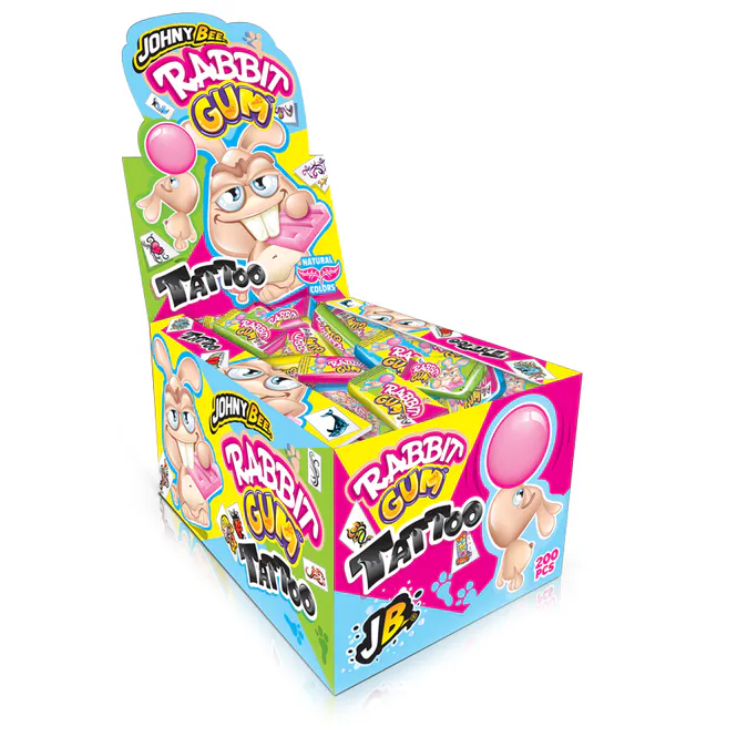 Hovedbilde Tyggegummi Med Tatovering 200stk Storpakk