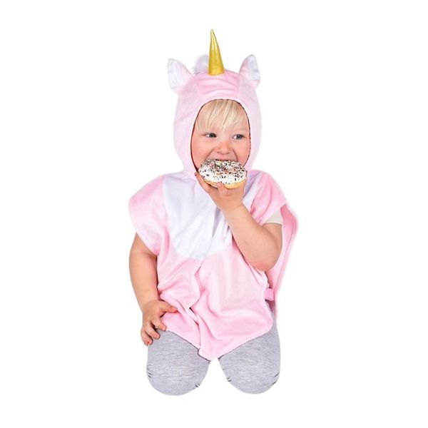 Rosa enhjørning Baby kappe 1-4 år