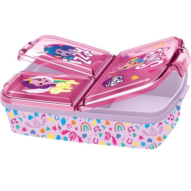 Hovedbilde My Little Pony matboks med 3 rom rosa