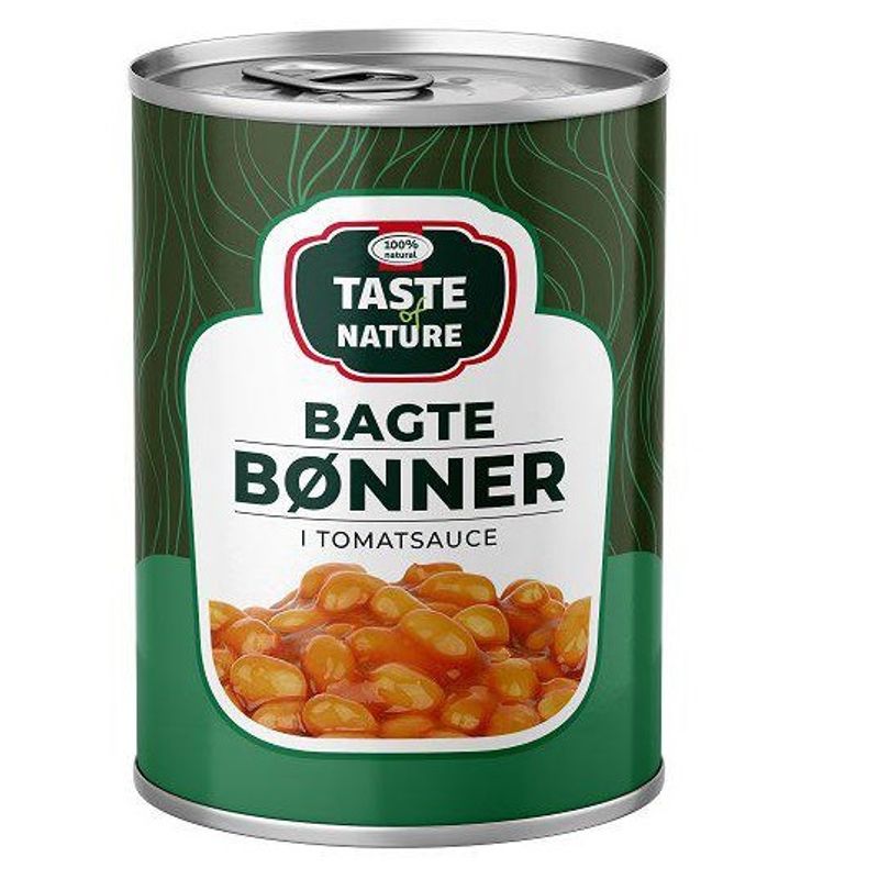 Taste of Nature Hvite Bønner i Tomatsaus 400g