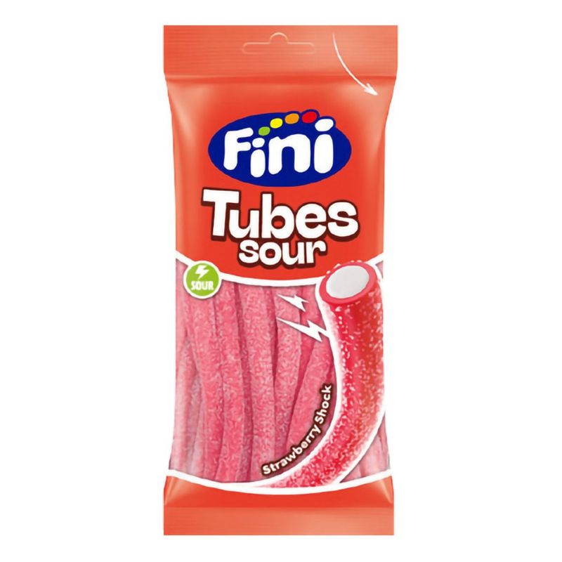 Fini Sour Tubes Jordbær 75g
