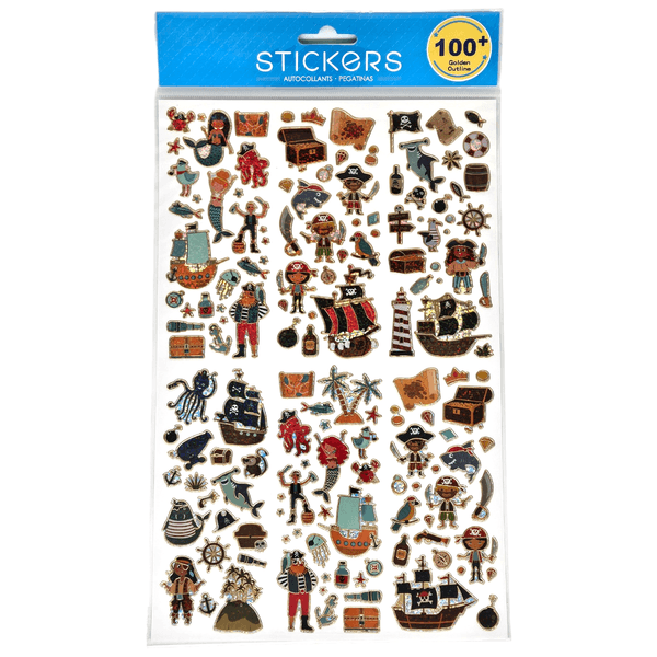 Klistremerker Pirat Glinsende 100stk