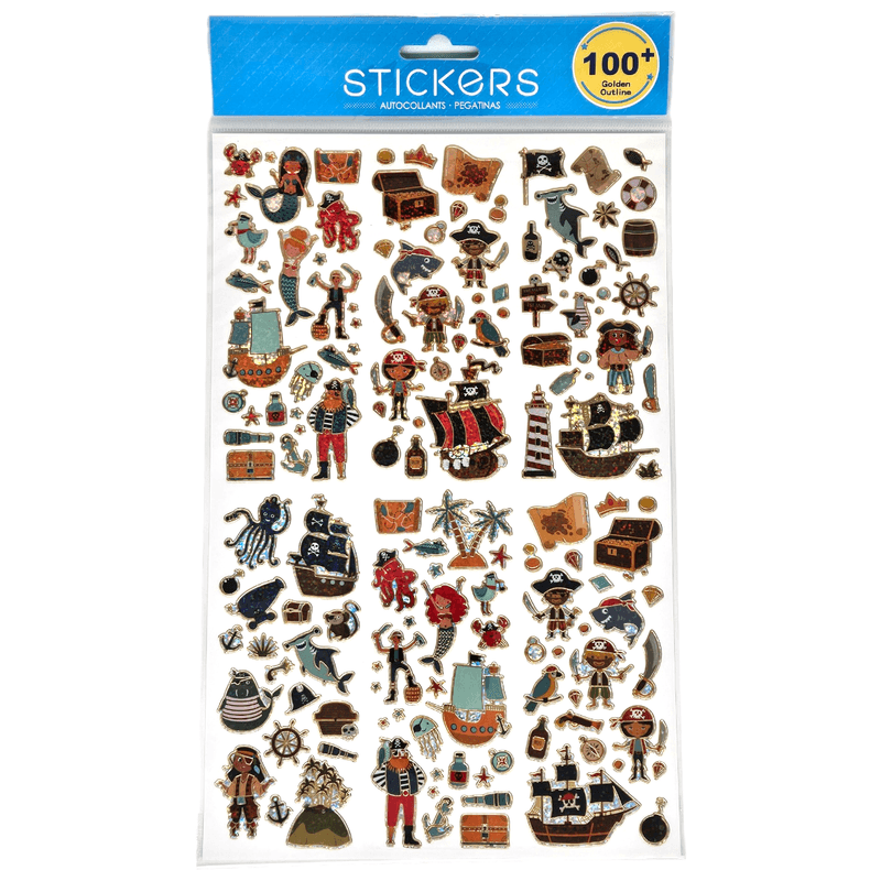 Klistremerker Pirat Glinsende 100stk