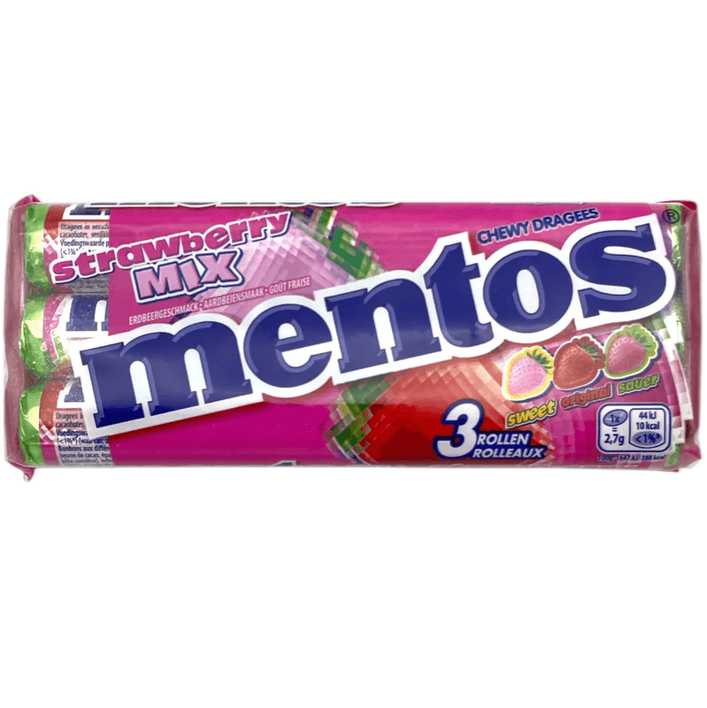 Mentos Strawberry Mix 3 ruller