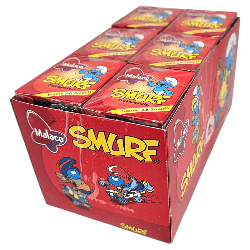 Smurf Fruktpastiller 30x20g | Storpakk med småesker godteri | Datodeal