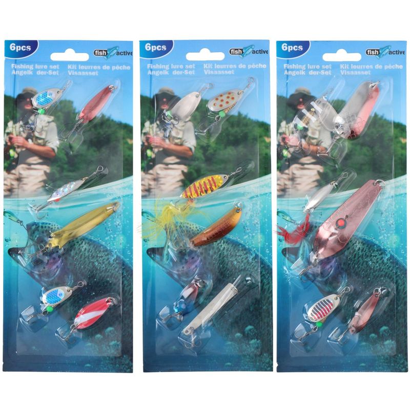 Sluksett 6pk | 3 ass | Fish Active