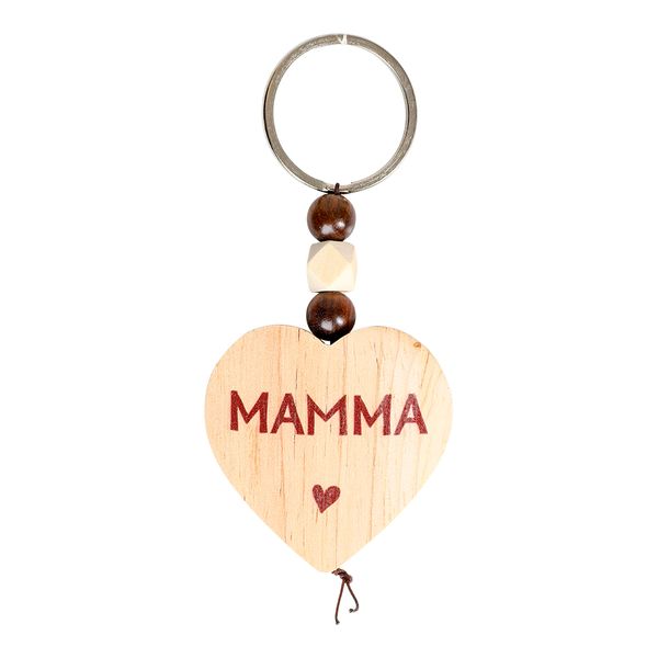 Nøkkelring i tre hjerte Mamma | Personlig gave