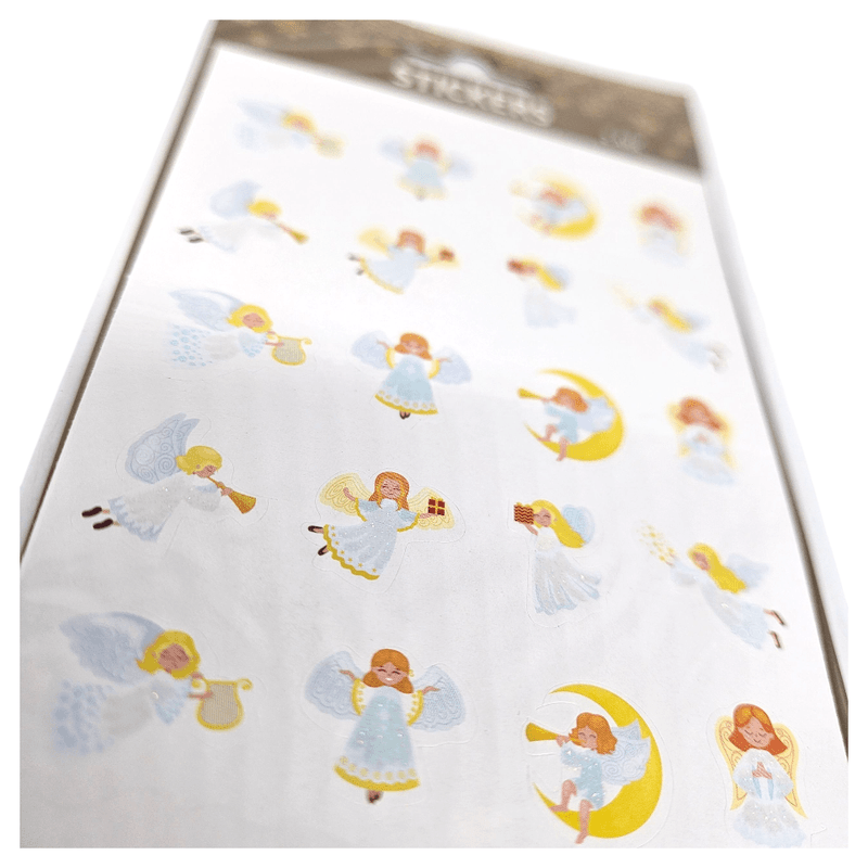 Juleklistremerker engler 40stk | Glitter og dekor