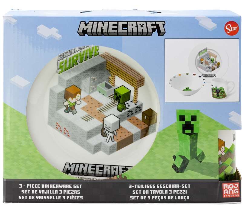 Minecraft Spisesett 3 deler Keramikk