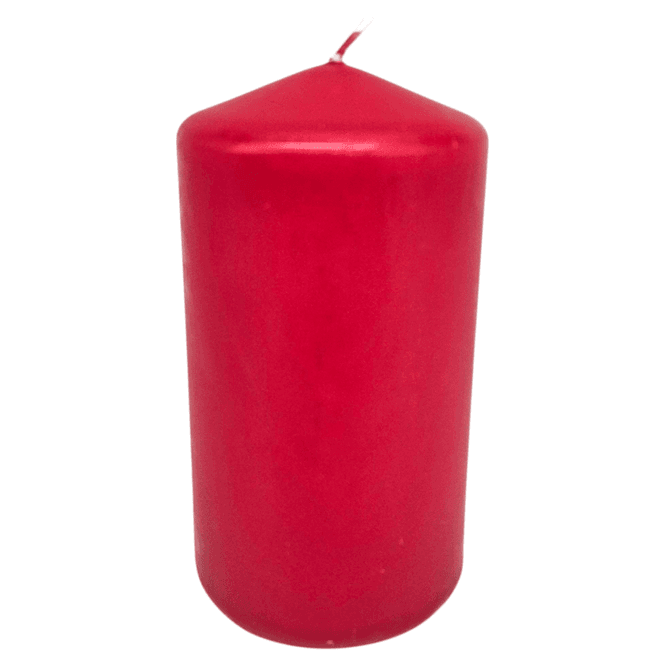 Hovedbilde Rødt kubbelys 68x120mm | Svanemerket stearinlys 36t | Unik