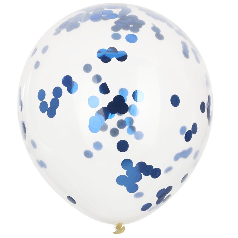 Konfettiballonger Blå 8pk | 30cm