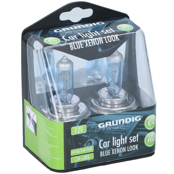Grundig H4 Lyspæresett | Xenonlook | 60/55W P43T