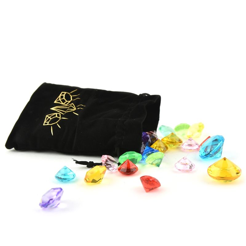Leke diamanter 48stk i fløyelspose