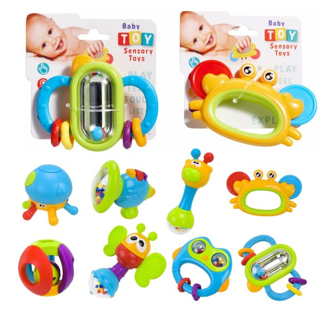 Hovedbilde Babyleker med lyd | 8 varianter sensoriske leker | 3mnd 