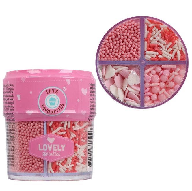 Hovedbilde Becky's Rosa Strøssel Mix 90g | Bakepynt til baby shower