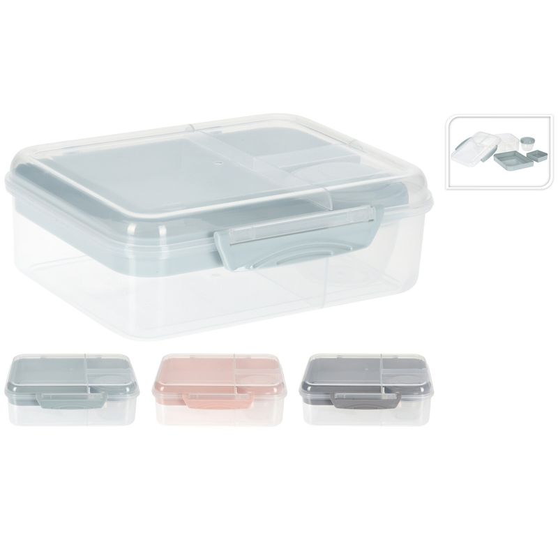 Lunsjboks med rom og dressing kopp