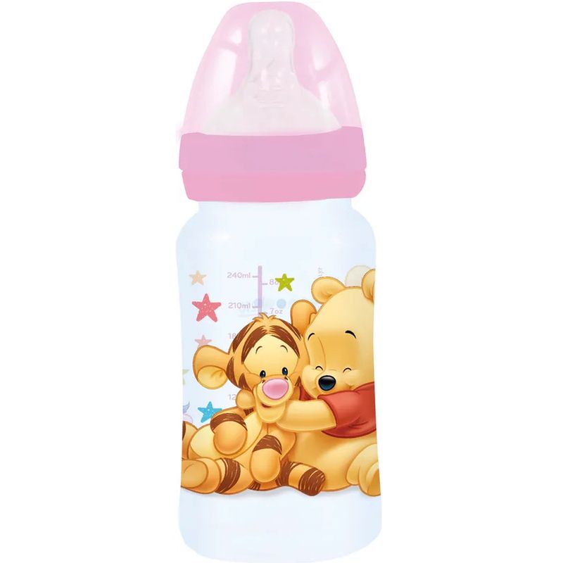 Disney Ole Brumm tåteflaske rosa 240ml