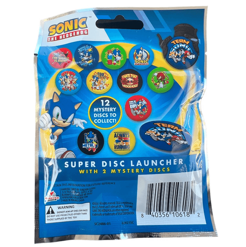 Sonic Super Disc Launcher med 2 disker | Actionfylt barneleke 