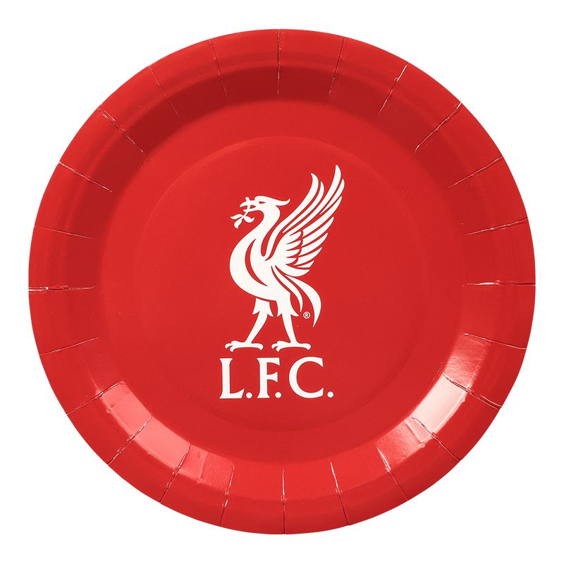 Liverpool Borddekking | Kopp, Tallerken, Serviett og Banner | Offisielt lisensiert