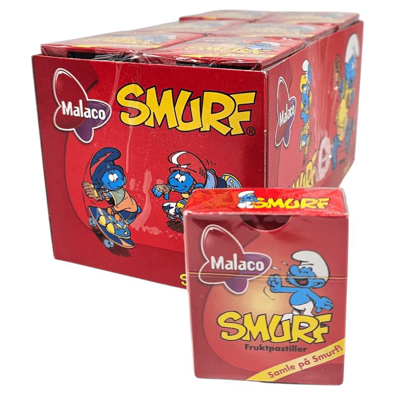 Smurf Fruktpastiller 30x20g | Storpakk med småesker godteri | Datodeal