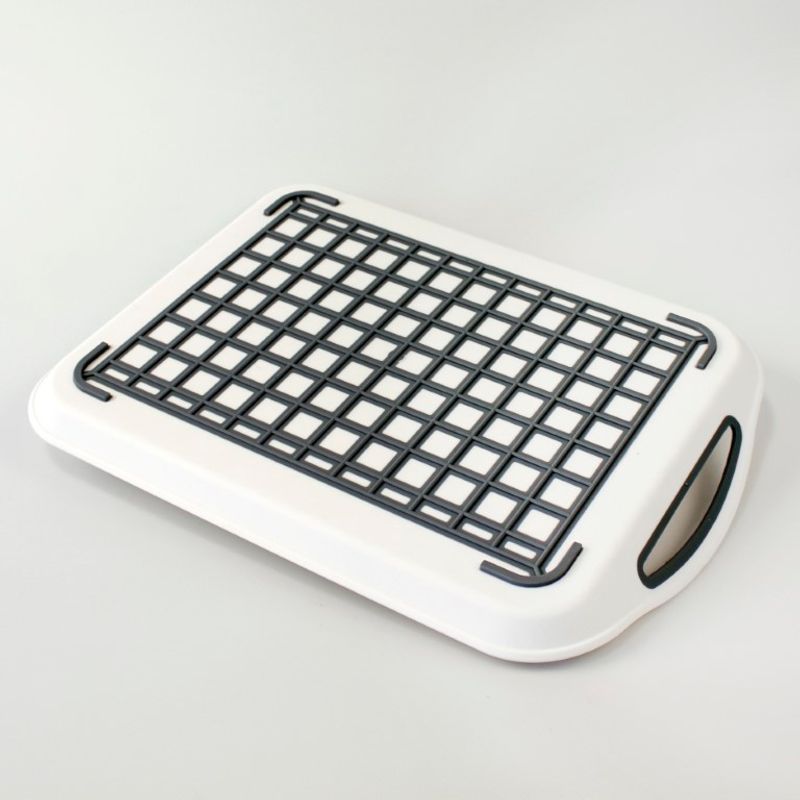 Serveringsfat 45x32cm Antislip Hvit