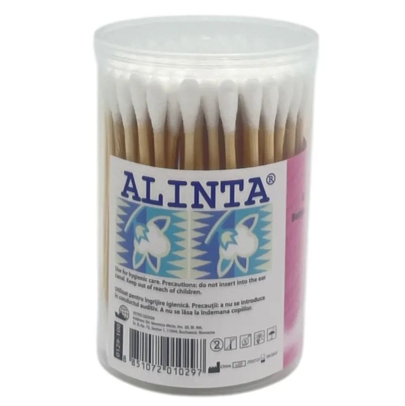 Alinta Bomullspinner 100stk | Bambus og 100 % bomull 