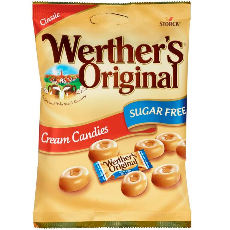 Werther's Original Sukkerfri Drops 70g | Smørkaramell uten sukker