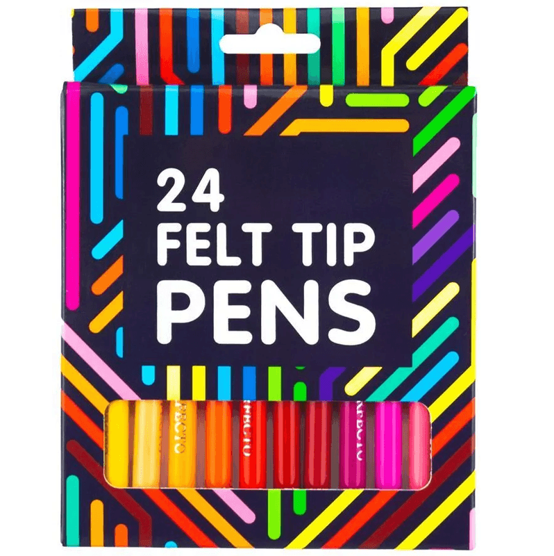 Tusjpenner sett 24 deler | Fargepenner for barn