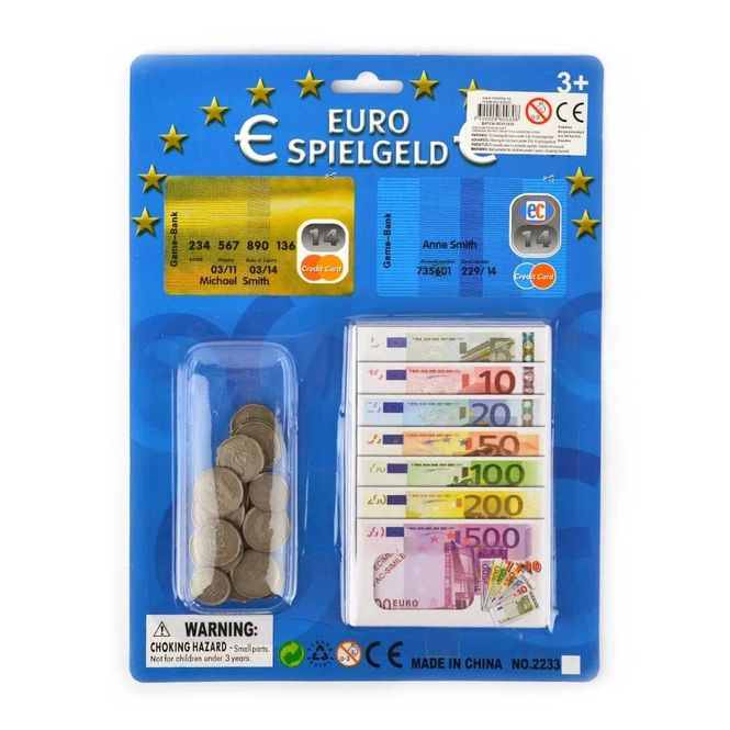Hovedbilde Lekepenger Euro 20+70 deler 28x21,5cm