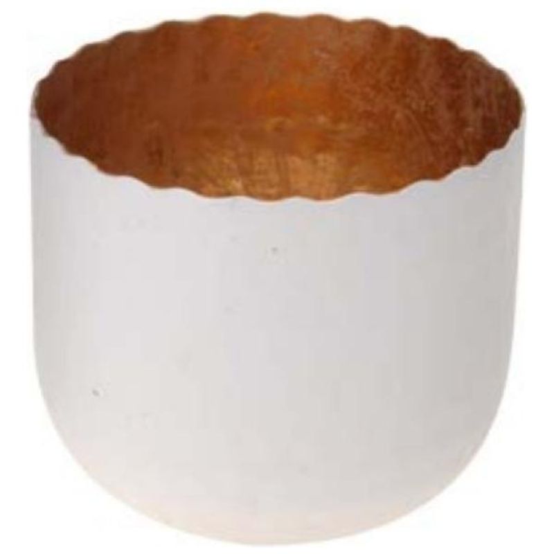 Telysholder 7cm hvit kobber