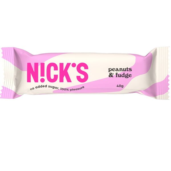 Nick's Peanuts N' Fudge 40g | Sukkerfri sjokoladebar med peanøtter og fudge
