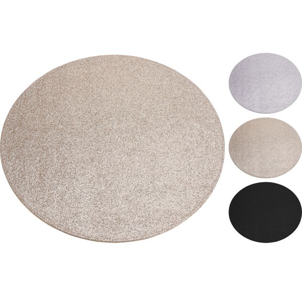Runde Dekkebrikker med Glitterfinish | 33 cm
