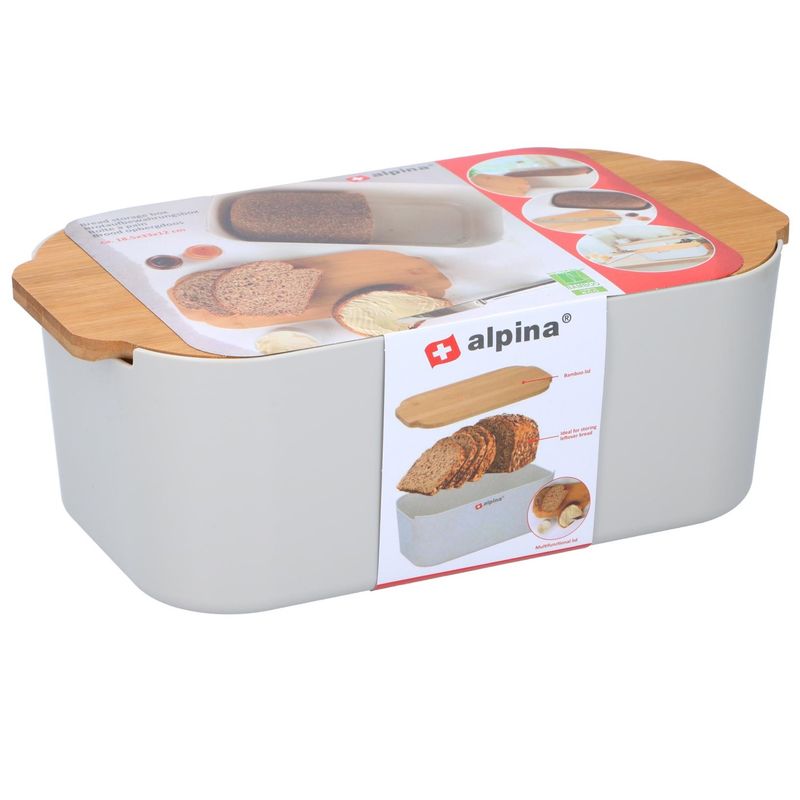 Alpina Brødboks Med Bambus Skjærebrettlokk