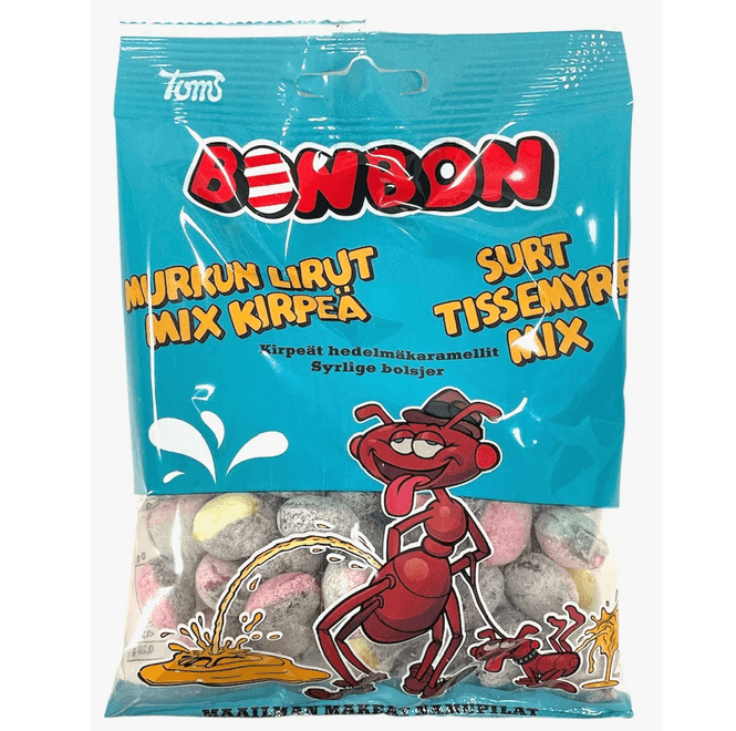 Hovedbilde Bonbon Sure Tissemaur 125g | Supersurt smågodt med salmiakk
