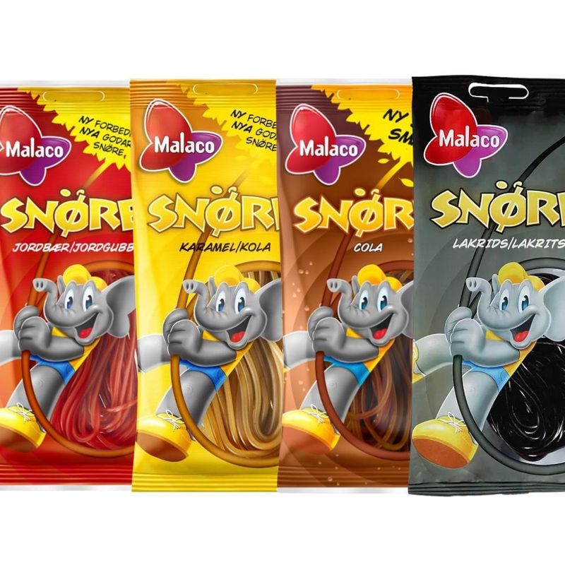 Malaco Snøre - Flere Smaker 94g