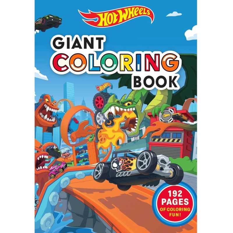 Hot Wheels gigantisk tegnebok 192 sider | Kreativ moro for barn